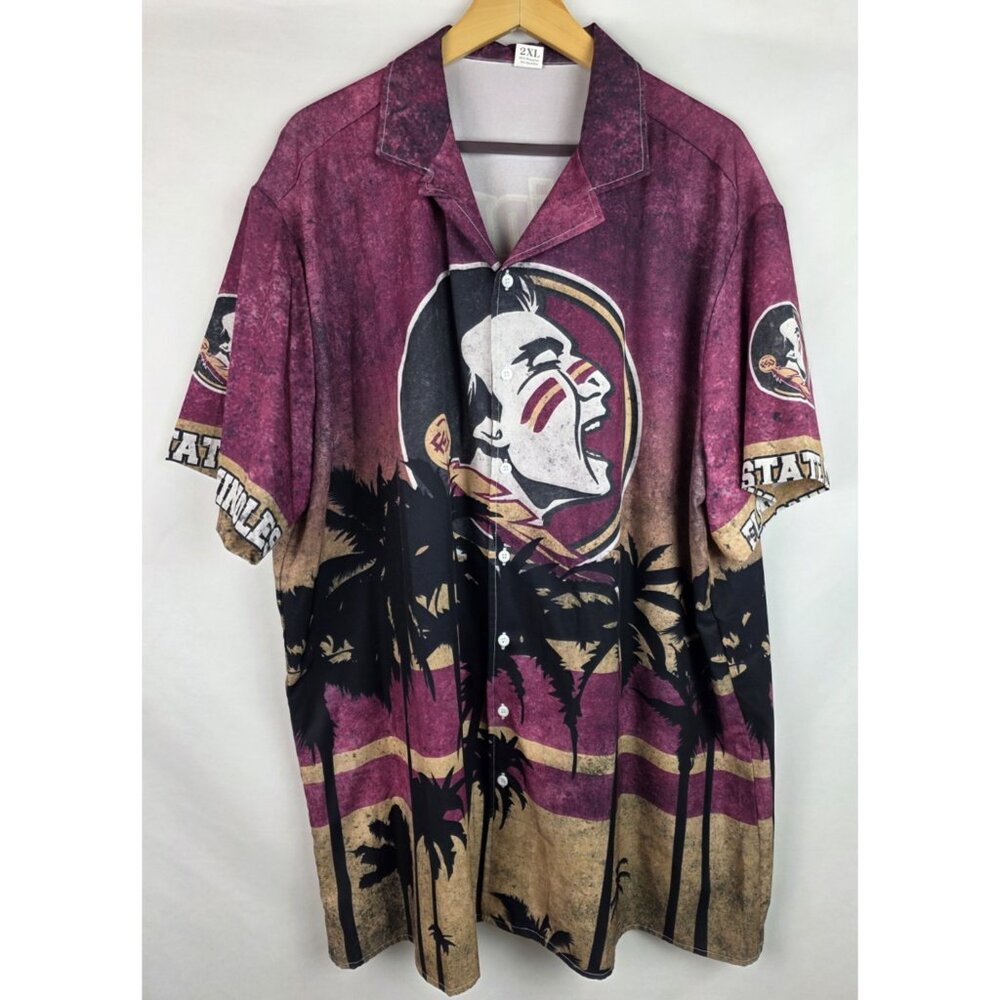Florida State University FSU Mens Shirt Size 2XL Hawaiian Short Sleeve Top